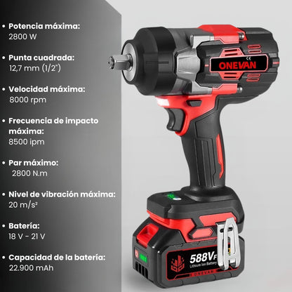 PISTOLA DE IMPACTO INALÁMBRICA 2800 N.M