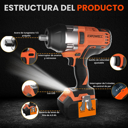 PISTOLA DE IMPACTO INALÁMBRICA 1300 - 1800 NM