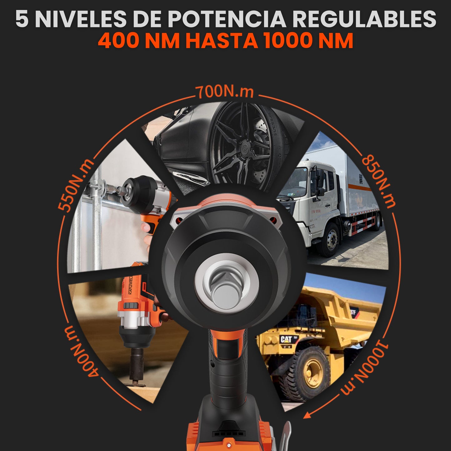 PISTOLA DE IMPACTO INALÁMBRICA 1300 - 1800 NM