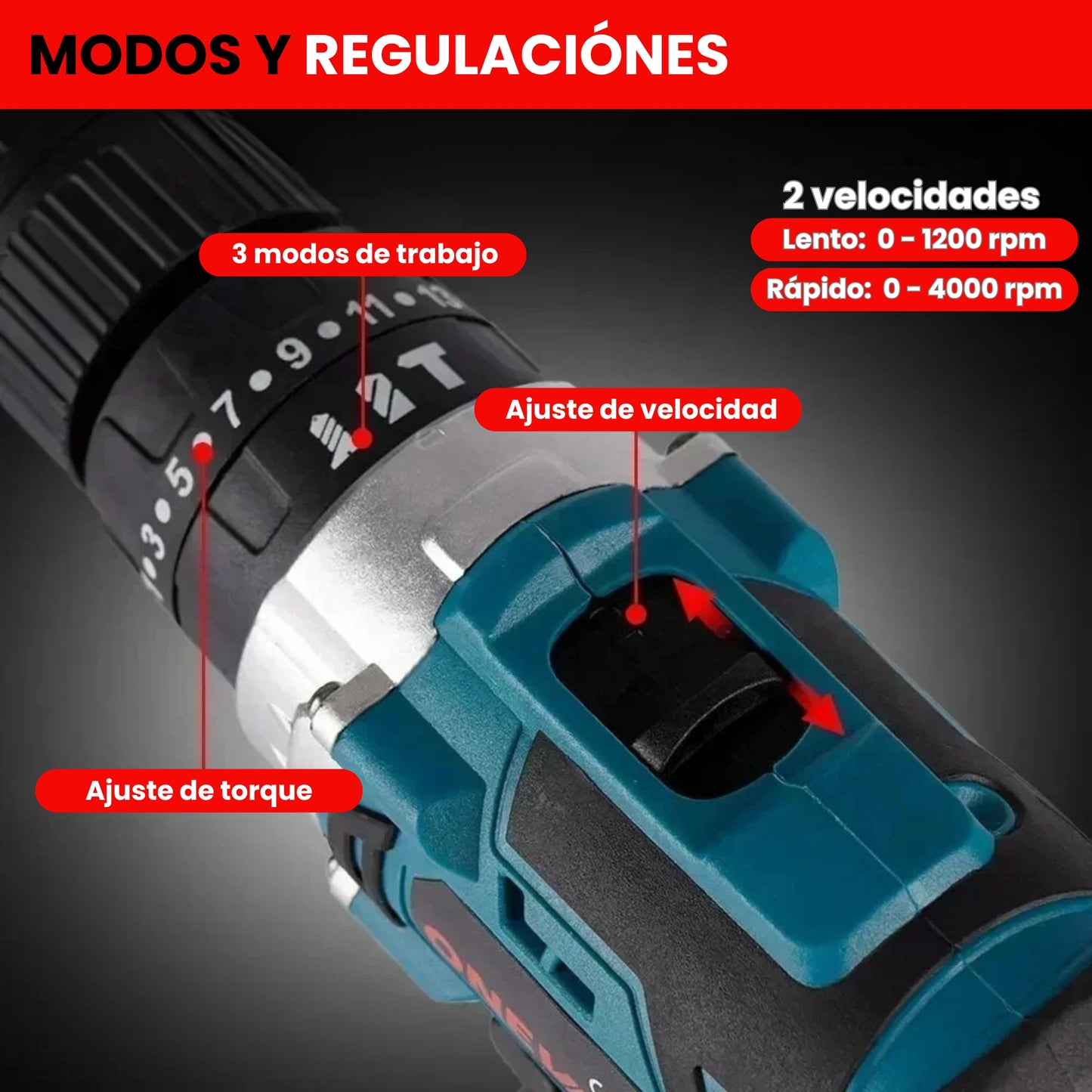 TALADRO INALÁMBRICO 1000 W