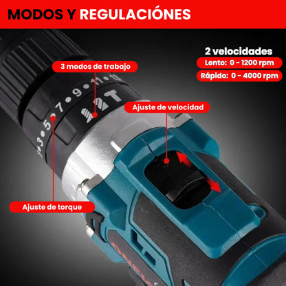 TALADRO INALÁMBRICO 1000 W