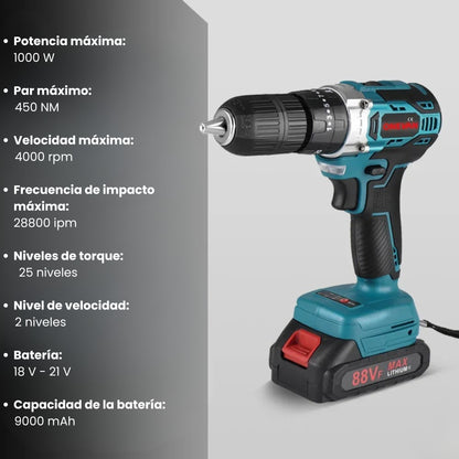 TALADRO INALÁMBRICO 1000 W