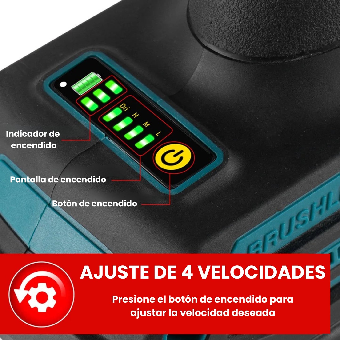 AMOLADORA RECTA INALÁMBRICA 2000 W