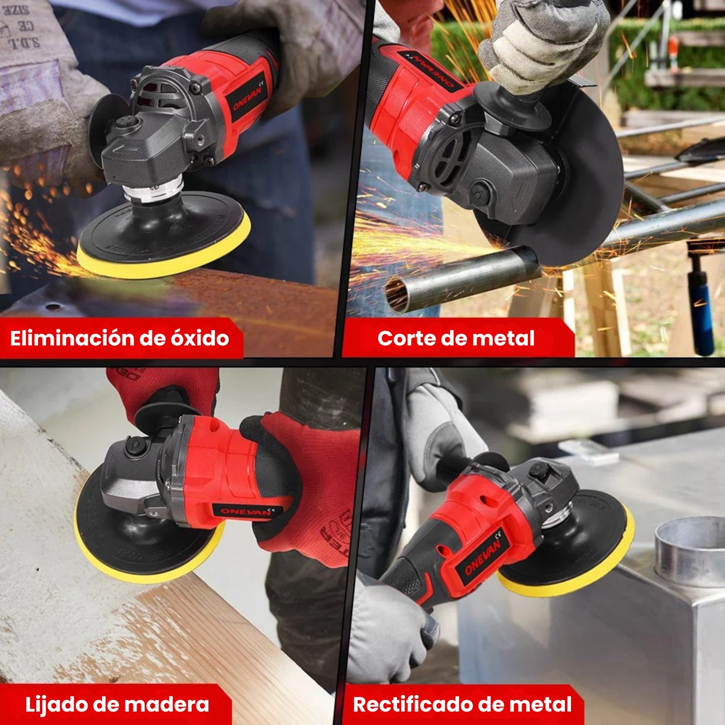 AMOLADORA ANGULAR INALÁMBRICA 3000 W